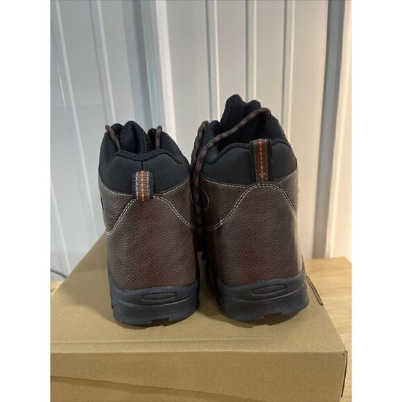 WEATHERPROOF VINTAGE Mens Brown 1 Platform Jasper Block Heel Hiking Boots - Picture 4 of 4